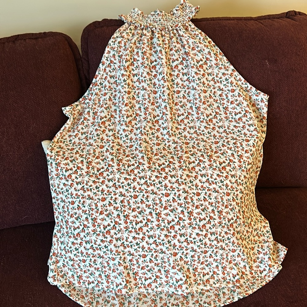 White Birch Floral Tank Blouse